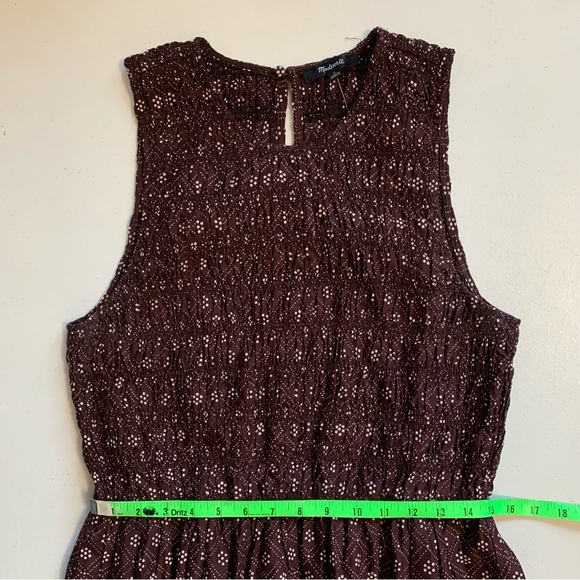 Madewell Dusty Plum The Melody Smocked Midi Dress in Daisy Print Size Large NWT - Picture 15 of 17
